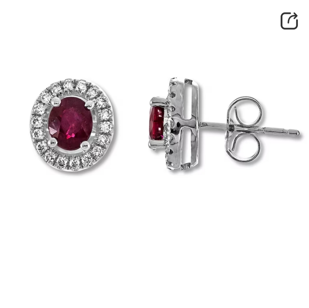 Kay jewelers ruby earrings